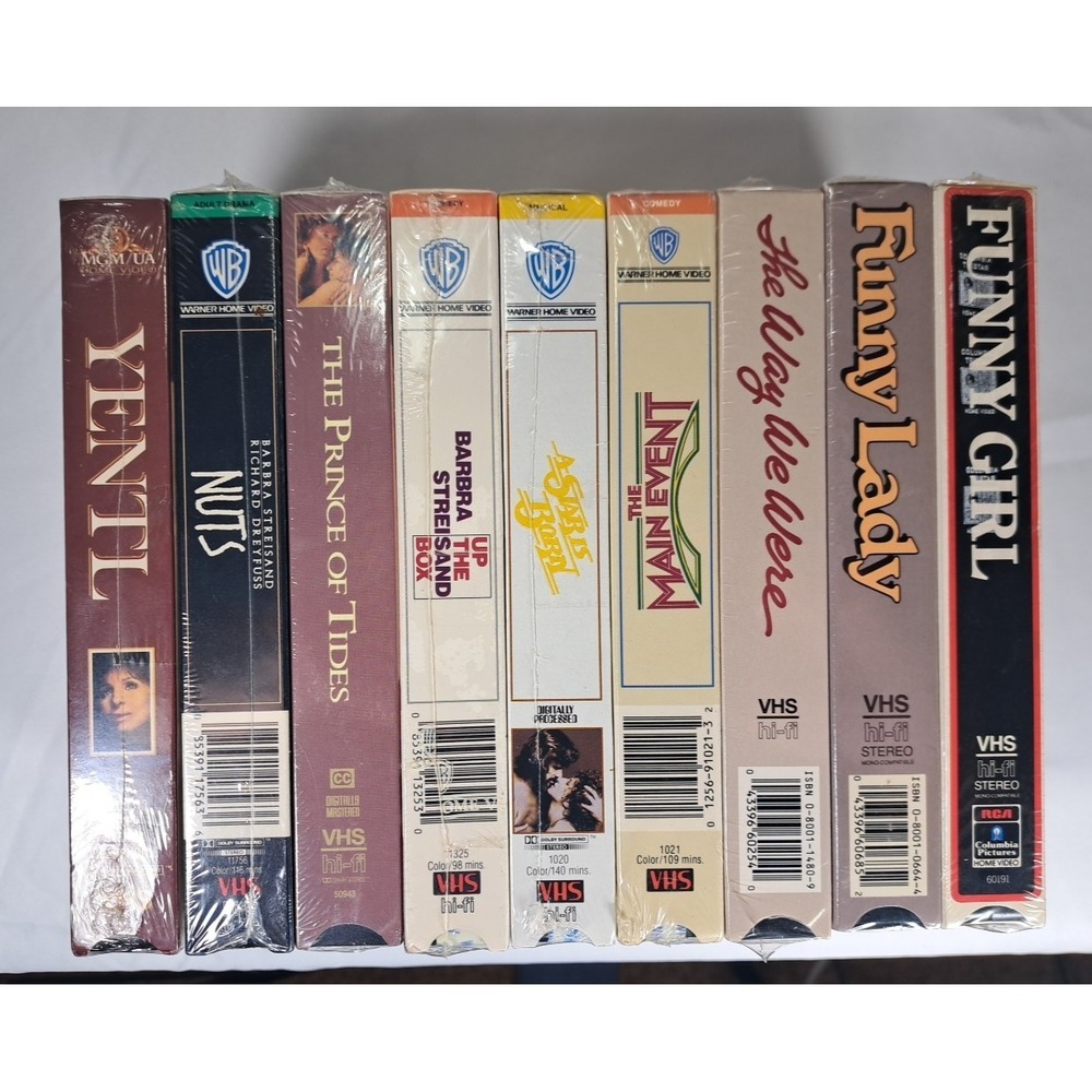VHS Collection 9 Nine Barbara Streisand Movies Each New and Sealed - Picture 1 of 15